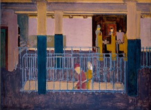 Entrance to Subway - One of his urban scenes from 1938
